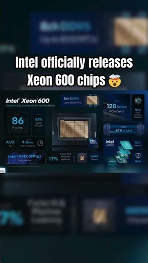 Xeon 600 specs are actually insane for this price #Intel #Hardware #TechNews #Intel #Hardware #CPU