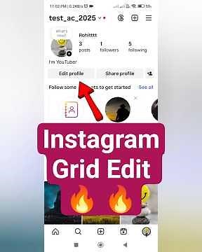 how to edit grid on Instagram ?