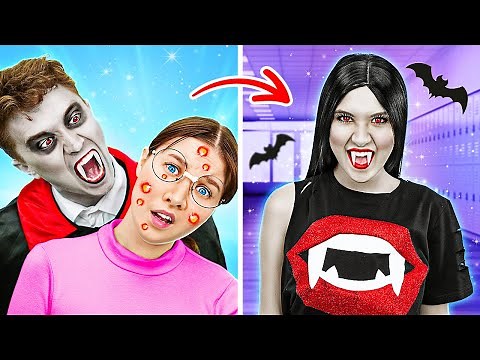 DAYLIGHT DORK TO DARK DIVA! | The Ultimate Vampire Makeover by 123GO! SCHOOL