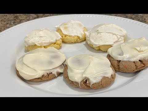 Cake mix Lemon Frosted Cookies and cream cheese frosted Cake mix Carrot cake Cookies