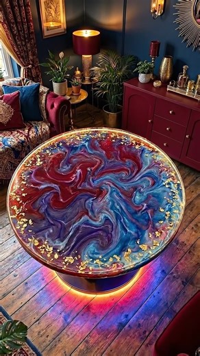 Mesmerizing Galaxy Epoxy Resin Table DIY