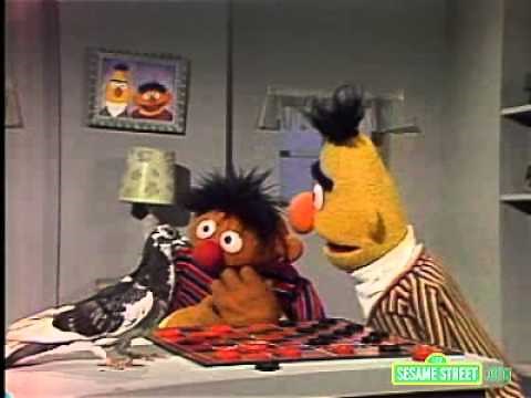 Classic Sesame Street Bert Plays Checkers With Bernice