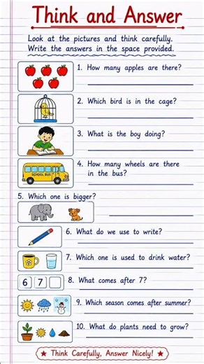 Think and Answer 🤔 | Homework Help