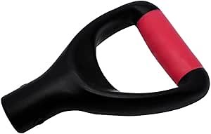 Shovel D Grip Handle, 1-1/4" Inner Diameter 32mm PVC Spade Snow Shovel Replacement Handle Garden Accessories for Digging Raking Tool Curved Black