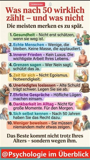Was nach 50 wirklich zählt – und was nicht! 🌟 (Die meisten merken es zu spät)#shorts#news