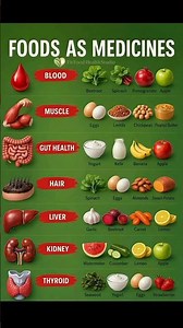 Foods As Medicines 🍎💊Best Foods for Blood, Gut, Hair, Liver, Kidney & Thyroid Health! #healthyeating