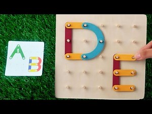 English ABCs On a Peg Board || Letters Learning Video for Kids and Toddlers