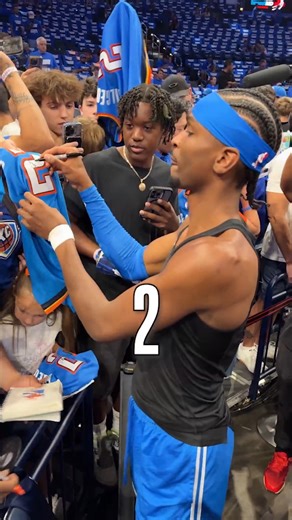 642K views · 10K reactions | “That’s insane"- SGA reacts to how many autographs he signed prior to Game 2. Shai and the Oklahoma City Thunder return home for a PIVOTAL Game 5 vs. the Pacers tonight at 8:30pm/et on ABC!  | NBA | Facebook