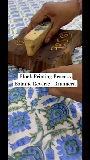 Block Printing Process for Brunnera 🦋 Shop Now! #smallbusiness #shorts