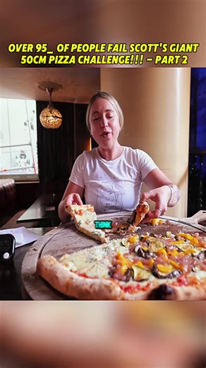 Part 2 - over 95_people fail_scott’s giant 50cm pizza challenge #foodchallenge #challenge #foodies #eat #mukbang