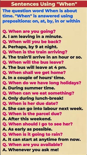 How to Use the Word "When" in Various Forms | English Speaking Practice | #englishgrammar #english