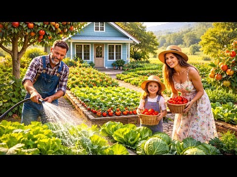 Peaceful American Farm Life 🇺🇸 | A Beautiful Family Garden Story