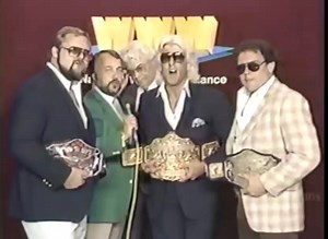 147K views · 3.2K reactions | #OnThisDay in 1986: David Crockett interviews the Horsemen and a challenger confronts Ric Flair | RassleRama | Facebook
