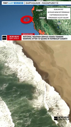Video from our chopper! Reed Cowan reports #Kpix #TSUNAMI #Earthquake #TsunamiWarning #HumboldtCounty #BreakingNews | KPIX CBS San Francisco Bay Area