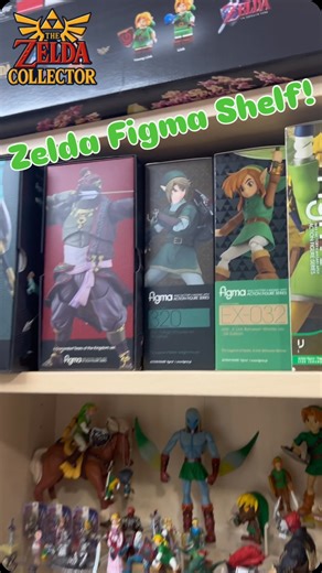 Zelda Collector | Games, Figures & Everything Inbetween on Instagram: "Here we have the legend of Zelda Figma shelf part of my Zelda collection. Someone just asked about this so let’s take a look! Starting off we have the tears of the kingdom Link, then ToTK Ganondorf, then twilight Princess Link Deluxe edition, then a link between worlds deluxe edition, then skyward sword link, then Twilight Princess Zelda followed by Link between Worlds standard edition. Still need to get the Tears of the king
