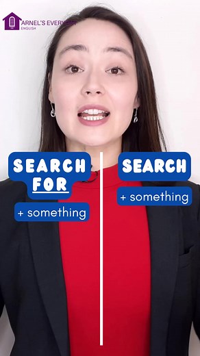 English verbs | search | search for | confusing English vocabulary "Search" and "search for" are two different things. search for something = you look for something search something = you look in and around that object Police were searching FOR the missing child. Where is this child? Police searched the man's house. What was inside? I searched FOR one my friend's on Facebook. Where is she? We searched the woods. What was inside? Yes, we can "search something FOR something." We searched the islan