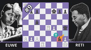 Reti Perfects The Double Rook Sacrifice! - Best of the 20s - Reti vs. Euwe, 1920
