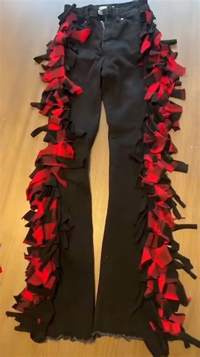 I Turned Old Jeans Into a Bold Fringe Statement | DIY Upcycle #outfitideas #diy #creative