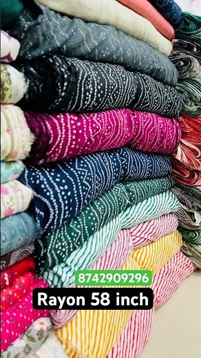 Rayon printed Fabric In Wholesale Shanti Mohalla Wholesale Fabric Market Delhi