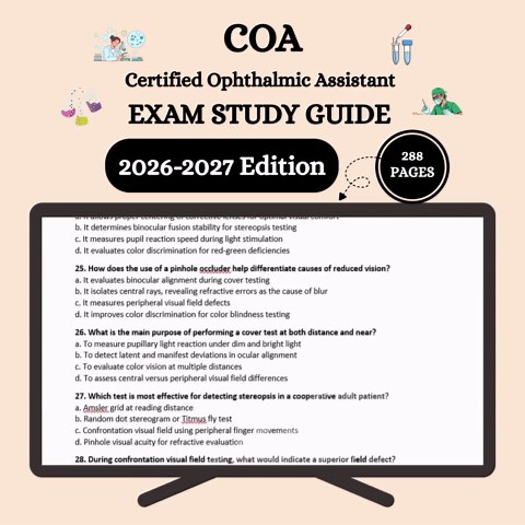Coa Exam Review 2026 | Ophthalmic Assistant Certification | Ophthalmologist | Ophthalmology | Ophthalmic Assistant | Coa Study Guide - Etsy Australia