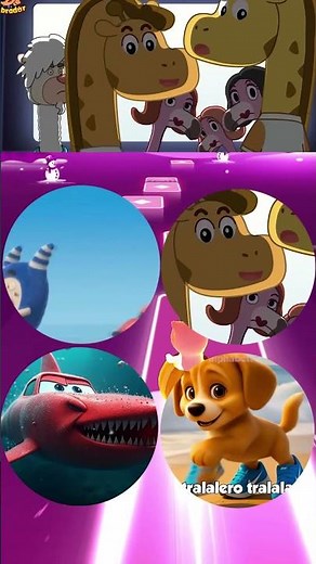 ODDBODS 🆚SHERIFF LABRADOR 🆚MCQWEEN SHARK 🆚CHASE || TILES HOP