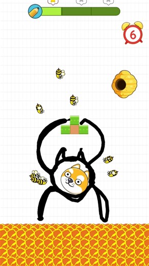 SPIDERMAN Shield Saves the Dog From Bee Attack! 🕷️🐶🐝 | Draw & Rescue Pet Line Puzzle Game #shorts