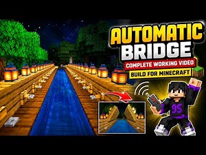 Automatic Bridge Build Tutorial in Minecraft 🔥 | 100% Working Redstone Bridge | Easy Survival Build