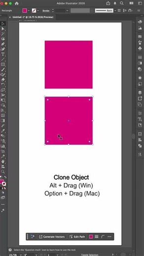 The Fastest Way to Duplicate Anything in Illustrator! #shorts
