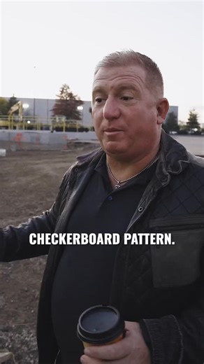 Rocking Red Rock | Builder & Education on Instagram: "Concrete checkerboard pattern pour. *Always prep for the day to come* #construction #concrete #ny #amazon #contractor"