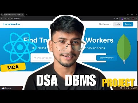 Project Idea - Local Worker Finder App | MCA - DSA & DBMS Project | MERN Stack#theprincepratap