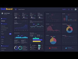 Responsive Admin Dashboard Template Design Using HTML CSS & JavaScript