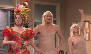 Watch: Jim Carrey swings from the ''Chandelier'' on SNL