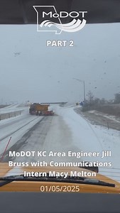 Part two with MoDOT KC Area Engineer Jill Bruss and Communications Intern Macy Melton. ❄️☃️🙌🏻 #KCTRAFFIC | MoDOT Kansas City