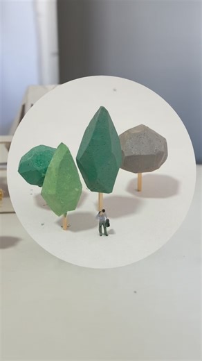 Architect and interior design on Instagram: "How to make trees for models#architecture #interiordesign #design #student #trees #architecturephotography #architectstudent"