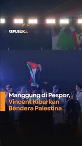 Manggung di Pespor, Vincent Kibarkan Bendera Palestina