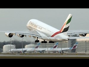 Emirates A380 Take off with BEAUTFUL sky | Largest Passenger Liner