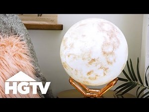 Easy DIY Moon Lamp | HGTV