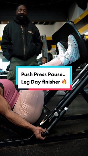 Push Press Pause.. Leg Day finisher 🔥🔥🔥#charlesglass #godfatherofbodybuilding #bodybuilding #bodybuilder #olympia #goldsgymvenice