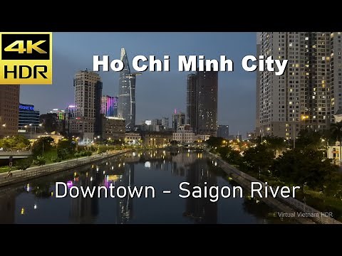 4K HDR | Walking Downtown Ho Chi Minh City - Walk along the Saigon River | Vietnam 2023
