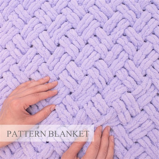 Beginner Finger Knit Blanket Pattern: Alize Puffy Loop Yarn (PDF Pattern) - Etsy