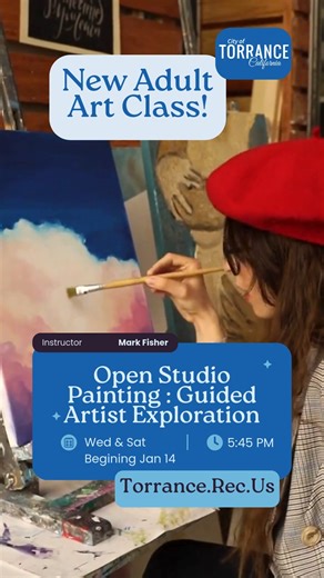 City of Torrance Cultural Services on Instagram: "Step into a new season of creativity! Try our brand-new adult art class: Open Studio Painting, your space for supported artistic exploration. Sign up now at Torrance.Rec.us."
