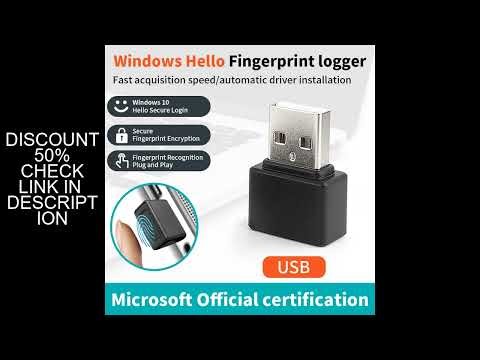 Mini USB Fingerprint Recognition Device Biometrics Security Key PC Laptop Windows 10 11 Hello Finger