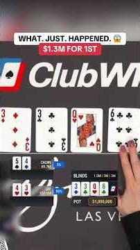 SICK RUNOUT at WPT Prime Championship 😱 #wpt #poker #shorts