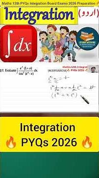 Maths 12th Integration PYQs Boards Exams 2026 Preparation