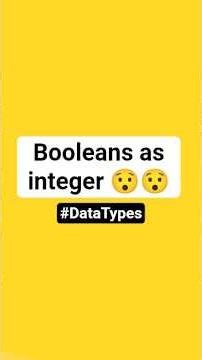 Booleans as integer 😯😯 (DataTypes) #python #coding #challenge