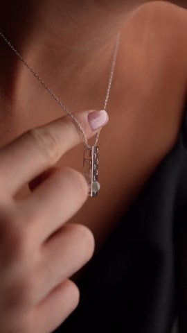 Projection Bar Necklace, Sterling Silver Hidden Message, I Love You 100 Languages, Romantic Gift - Etsy