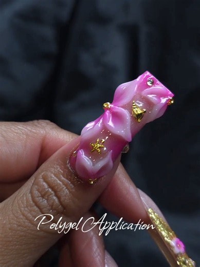 Polygel Application & Design Using @MOCHI GEL - Brown Sugar for Base & Frostbite for Petals♡ 2Di410 to save! #creatorsearchinsights #polygelapplicationtutorial #polygelextensions #polygeltutorial #acrygelnails