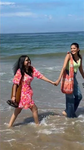 බීච් ගියපු ශයිනි ❤🥰 | Shiny nethicumara beach funny #shiny #love #beach #enjoy #viral #shorts