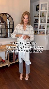 19K views · 74 reactions | Our friend Annie of Blessings and Sass shares how she styles the Tailored by Susan Graver Smart Ponte Knit Blazer!✨ Look and feel chic and cute with this must-have blazer, here: https://qvc.co/blessingnsass | QVC | Facebook