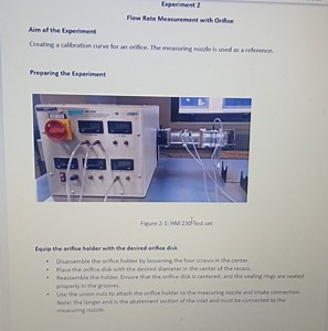 Experiment 2: Flow Rate Measurement with OrificeAim of the Ex... | Filo